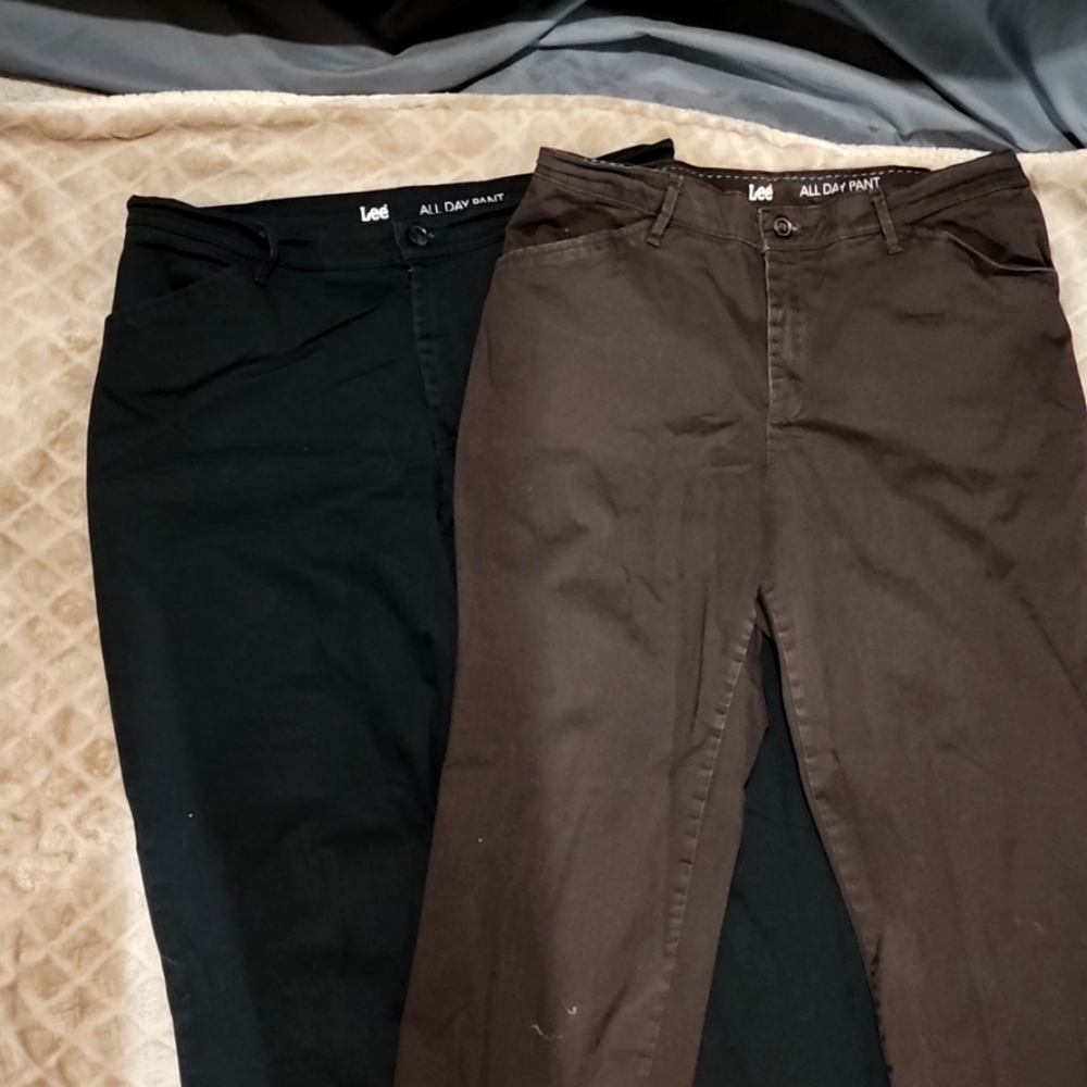 Women's Lee Size 12 Black & Brown Pair of Pants